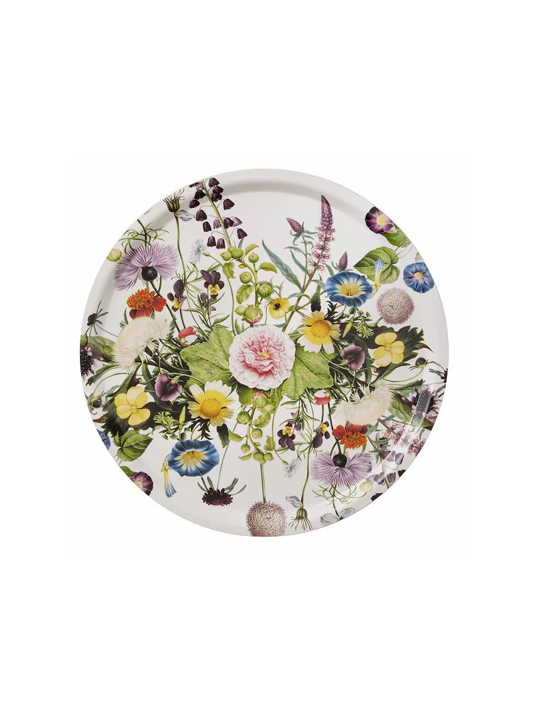 Rund bakke i birketræ 38 cm - Flower garden