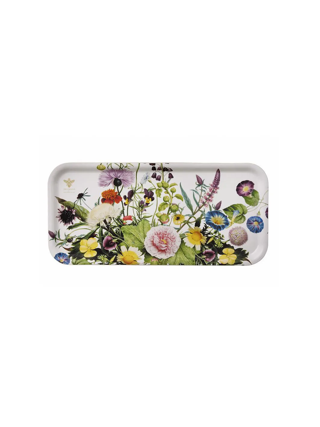 Aflang bakke i birketræ 32x15 cm - Flower Garden