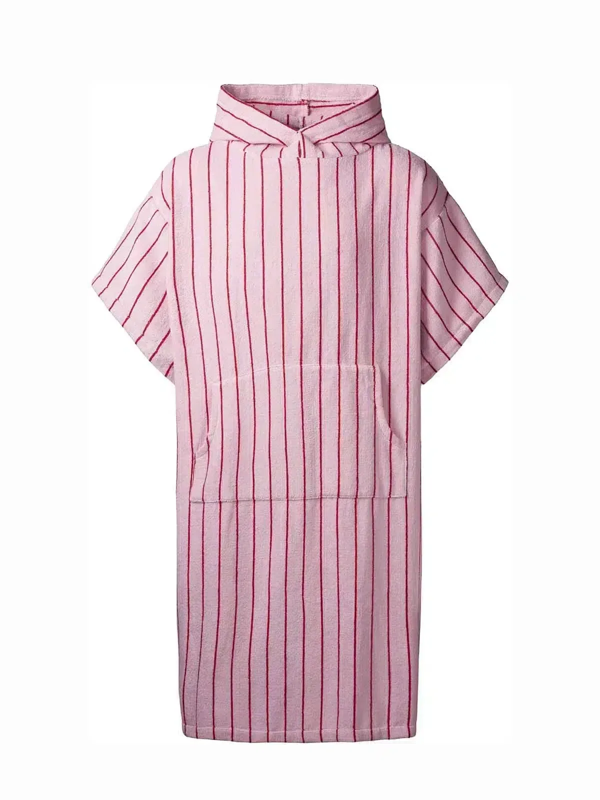 Naram Hoodie - Lyserød med rød stribe - L/XL