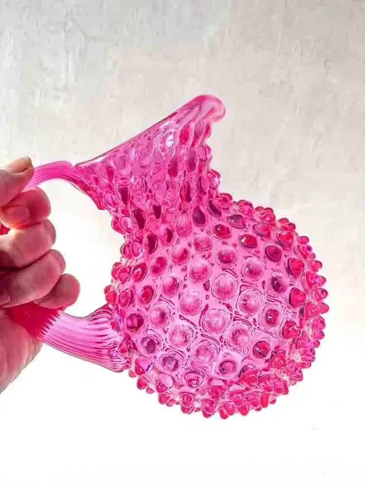 Kande i pindsvineglas 1 liter - Neon pink