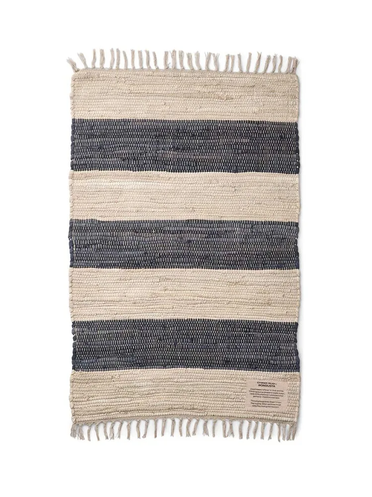 Gulvtæppe - "Chindi" 60x90cm i grå/beige