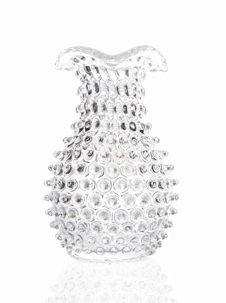 Blonde vase i pindsvineglas - klar