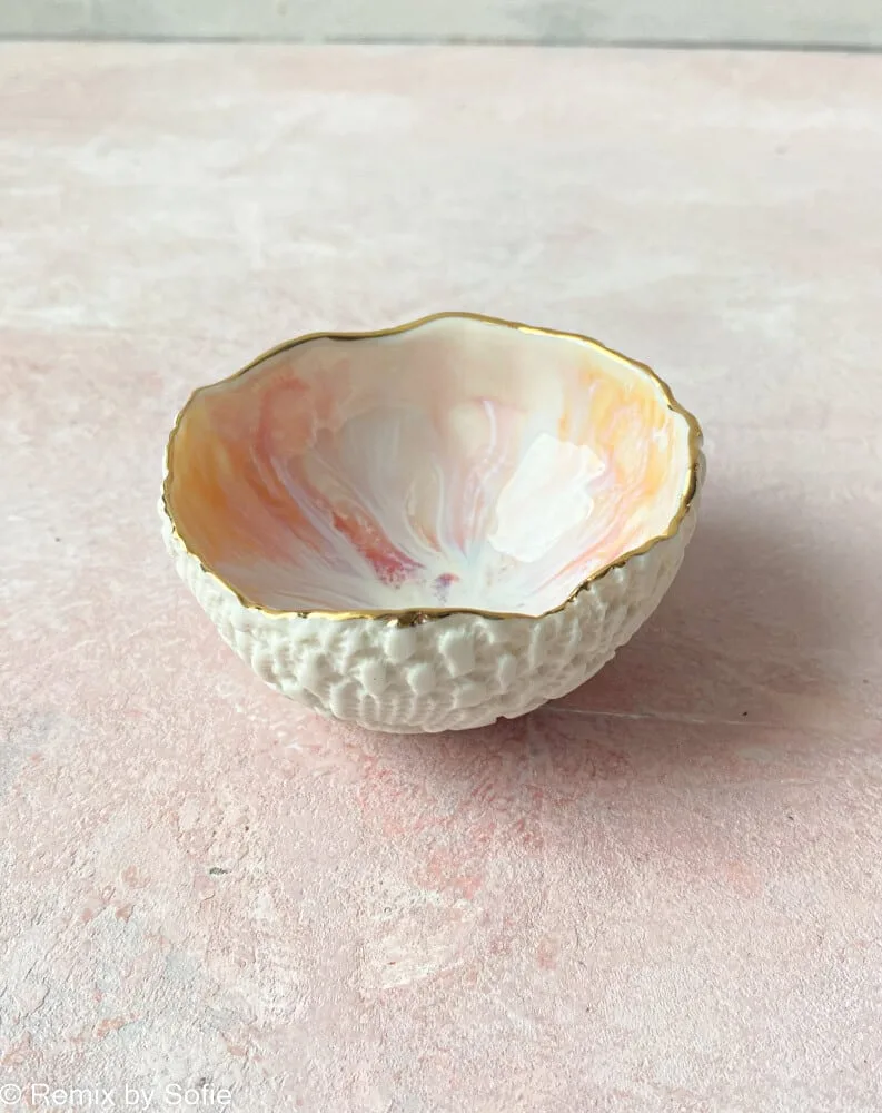 Lille smykkeskål - rosa/koral