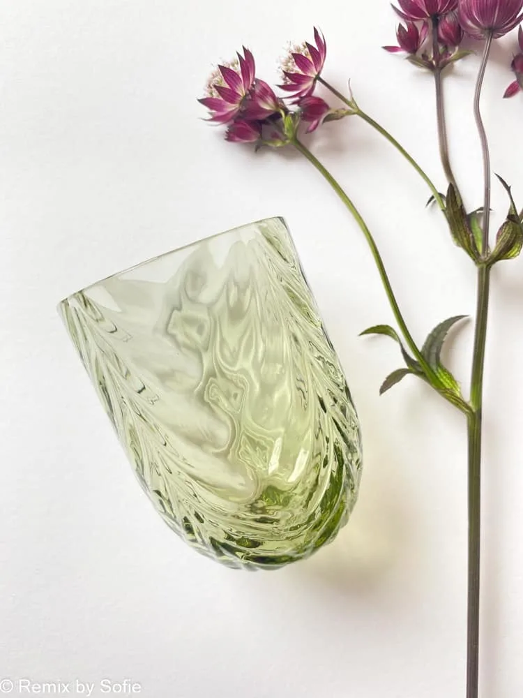 Wave glas - olive