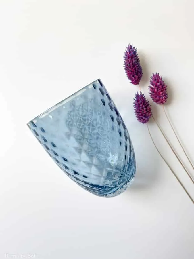 Harlekin glas - lys blue smoke