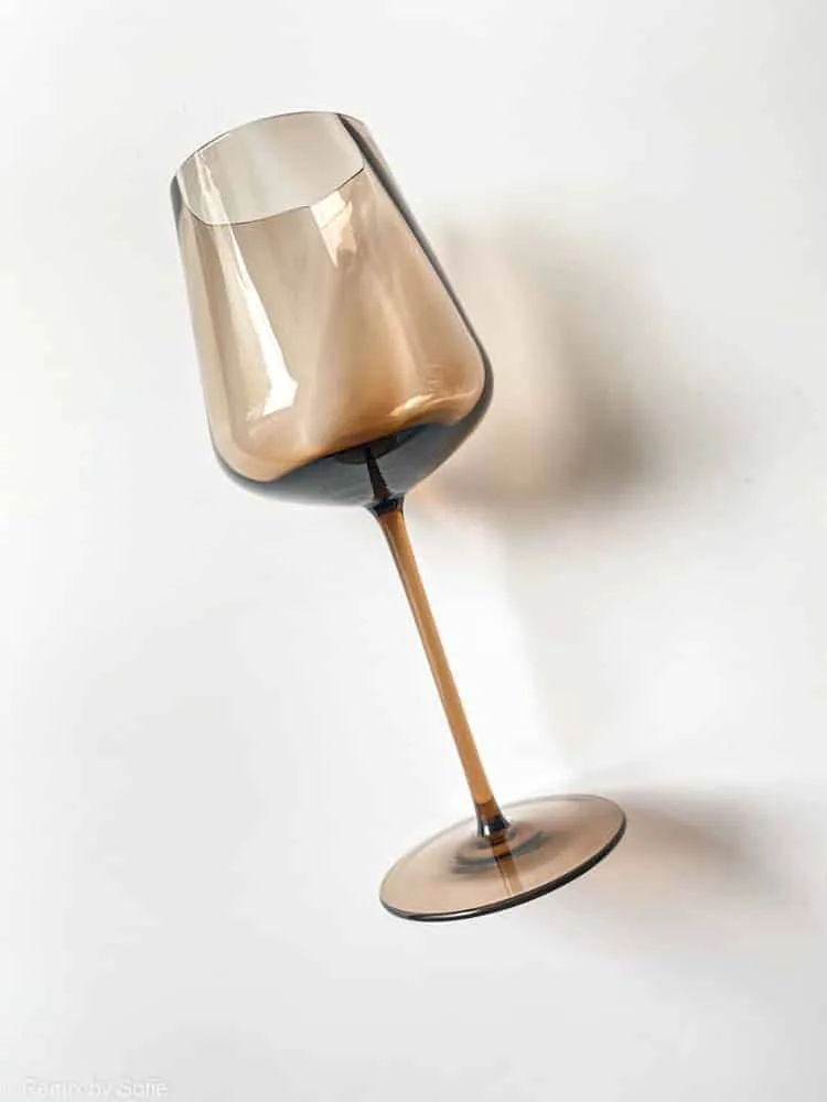 "Remix" swirl rødvinsglas - brun