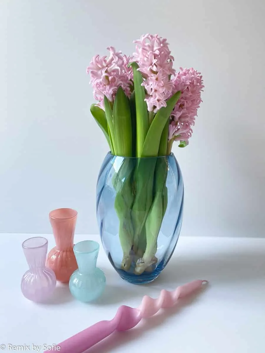 Elipse vase i swirl - blue smoke