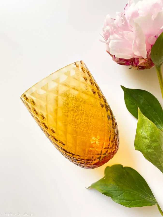 Harlekin glas - mørk amber