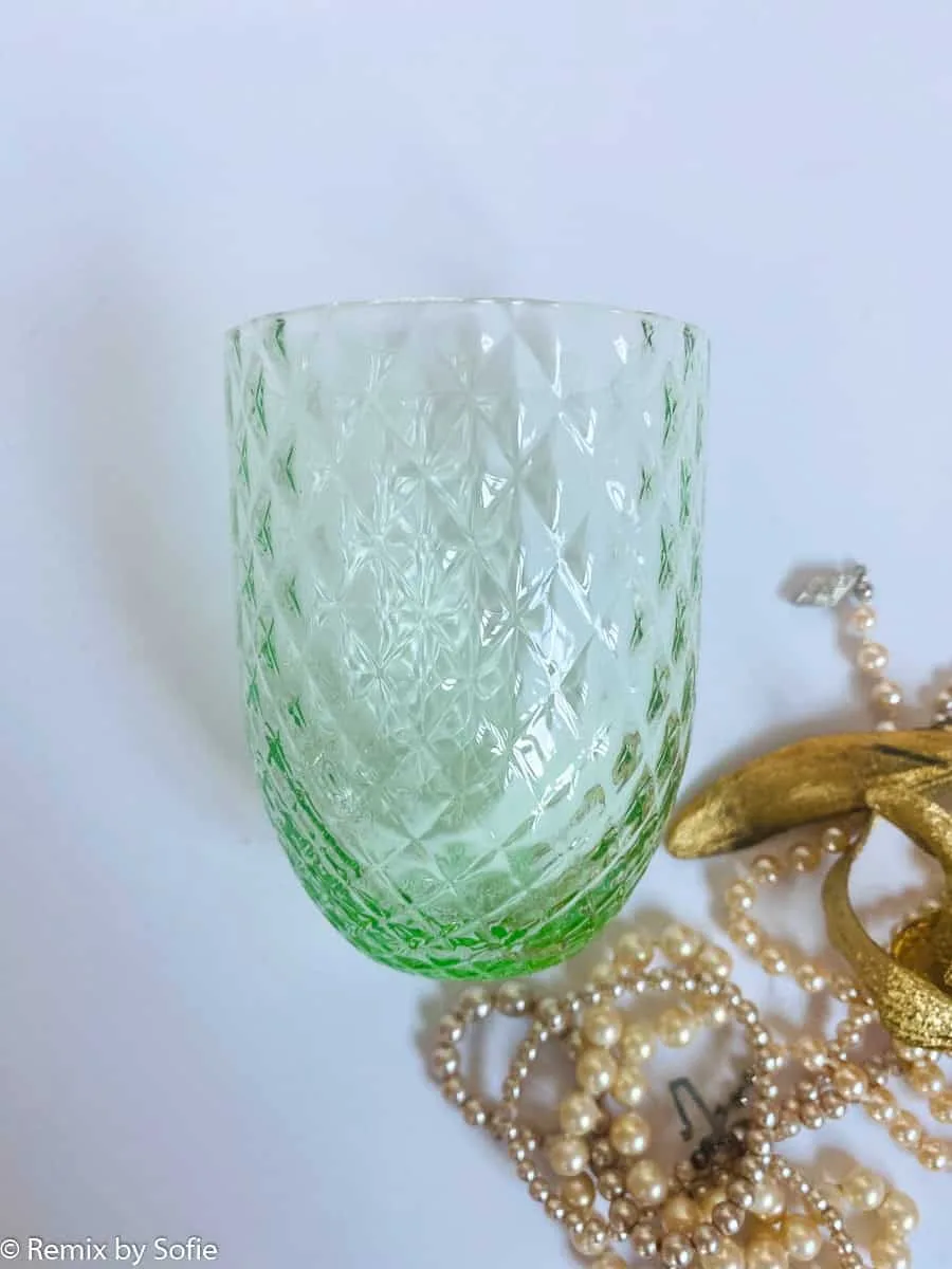 Harlekin glas - lysegrøn