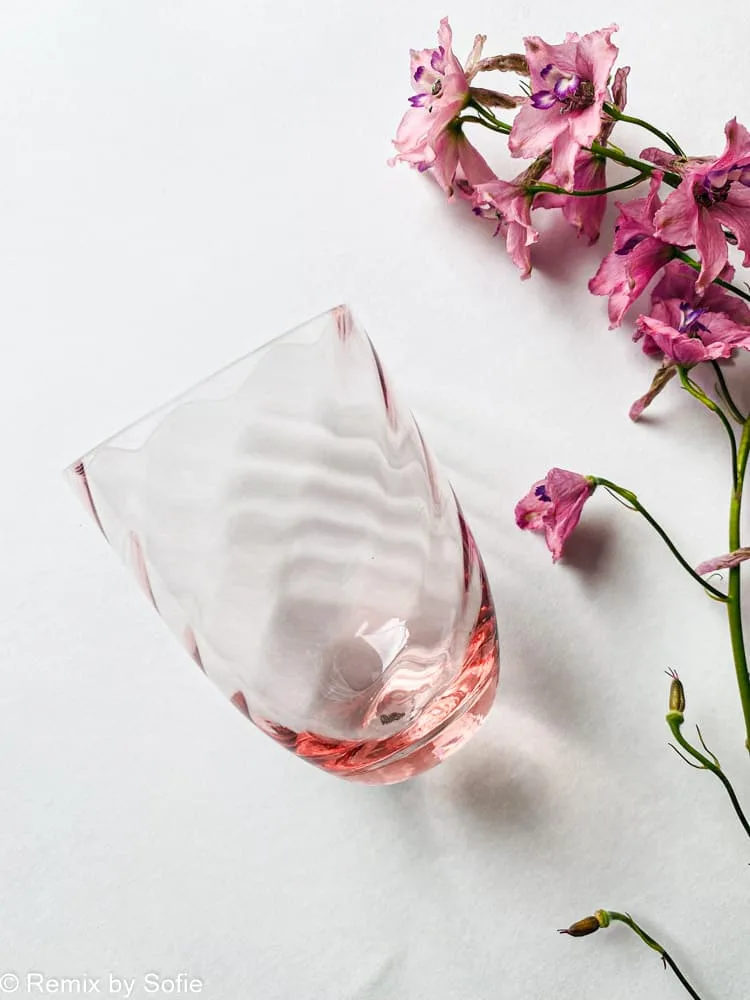 Swirl glas - lyserød (rosa)