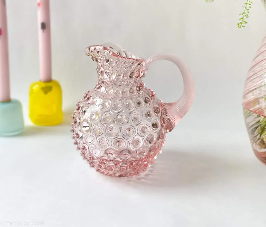Kande i pindsvineglas 1 liter - lyserød