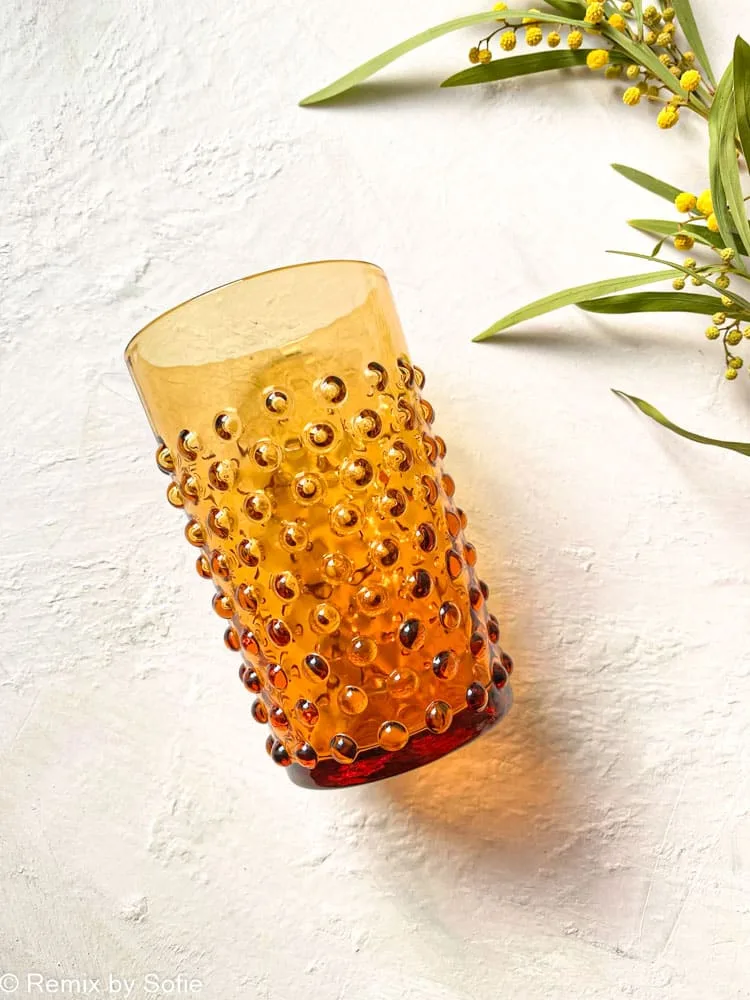 Pindsvine glas - mørk amber
