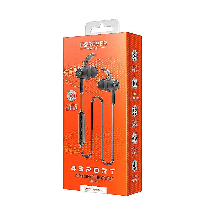 Bluetooth earphones Forever 4Sport BSH-400 black