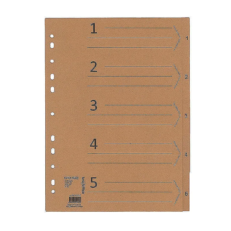 1-5 Indexfaner i Kraftpapir