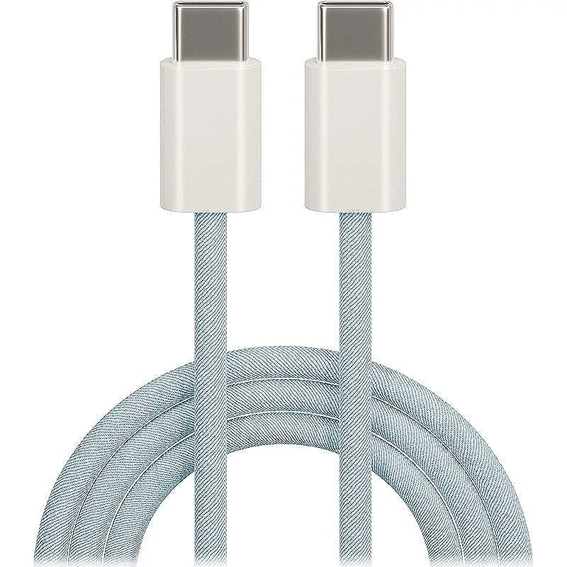 Maxlife MXUC-06 cable USB-C - USB-C 1,0 m 20W blue nylon
