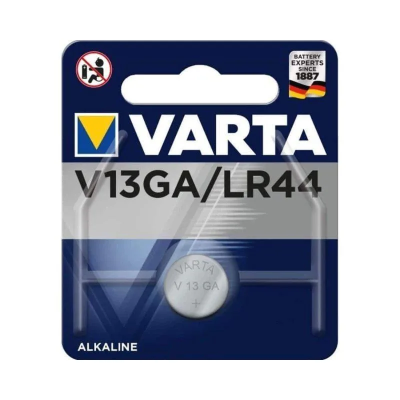 Batteri, Knapcelle Varta LR44 V13GA