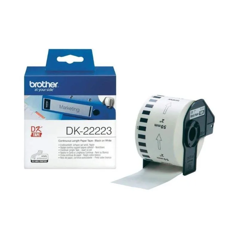 Brother DK-22223 print etiket Hvid
