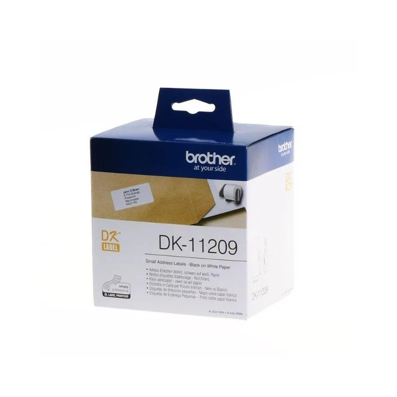 Brother DK-11209 etiketbånd Sort på hvid
