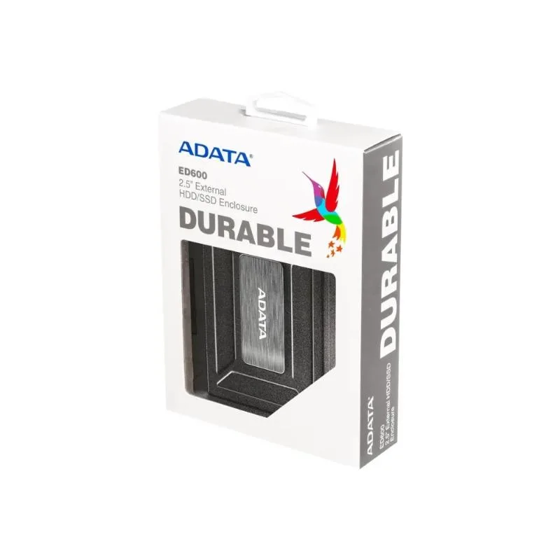 ADATA ED600 HDD/SSD kabinet Sort 2.5"