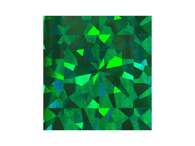 Folie 40 x 100 cm Selvklæbende Holografisk Grøn