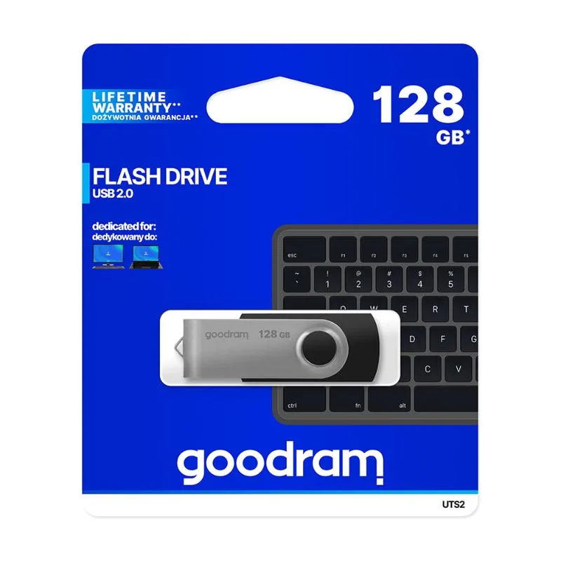 Goodram UTS2 USB-nøgle 128 GB USB Type-A 2.0 Sort