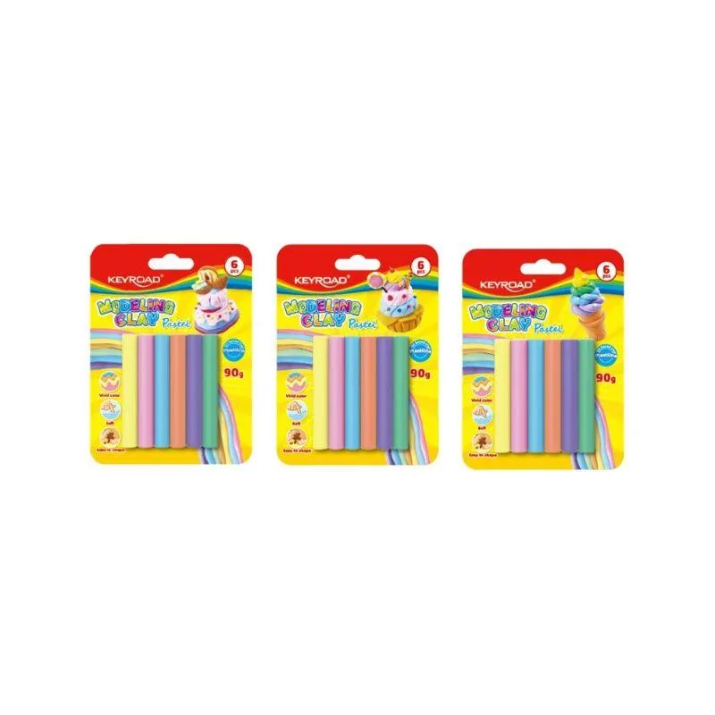 Modelervoks 90g 6 farver Neon
