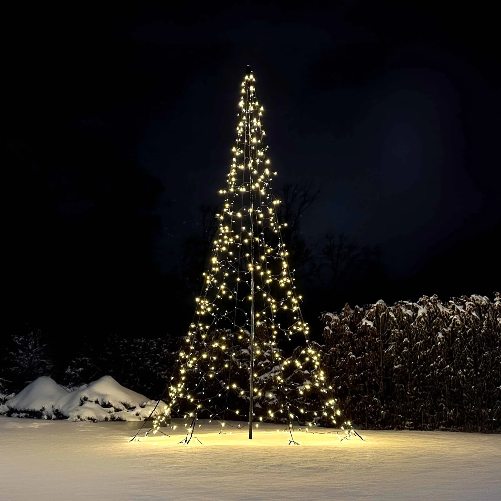 Glimma Julebelysning, varm hvid med spyd – 200 cm