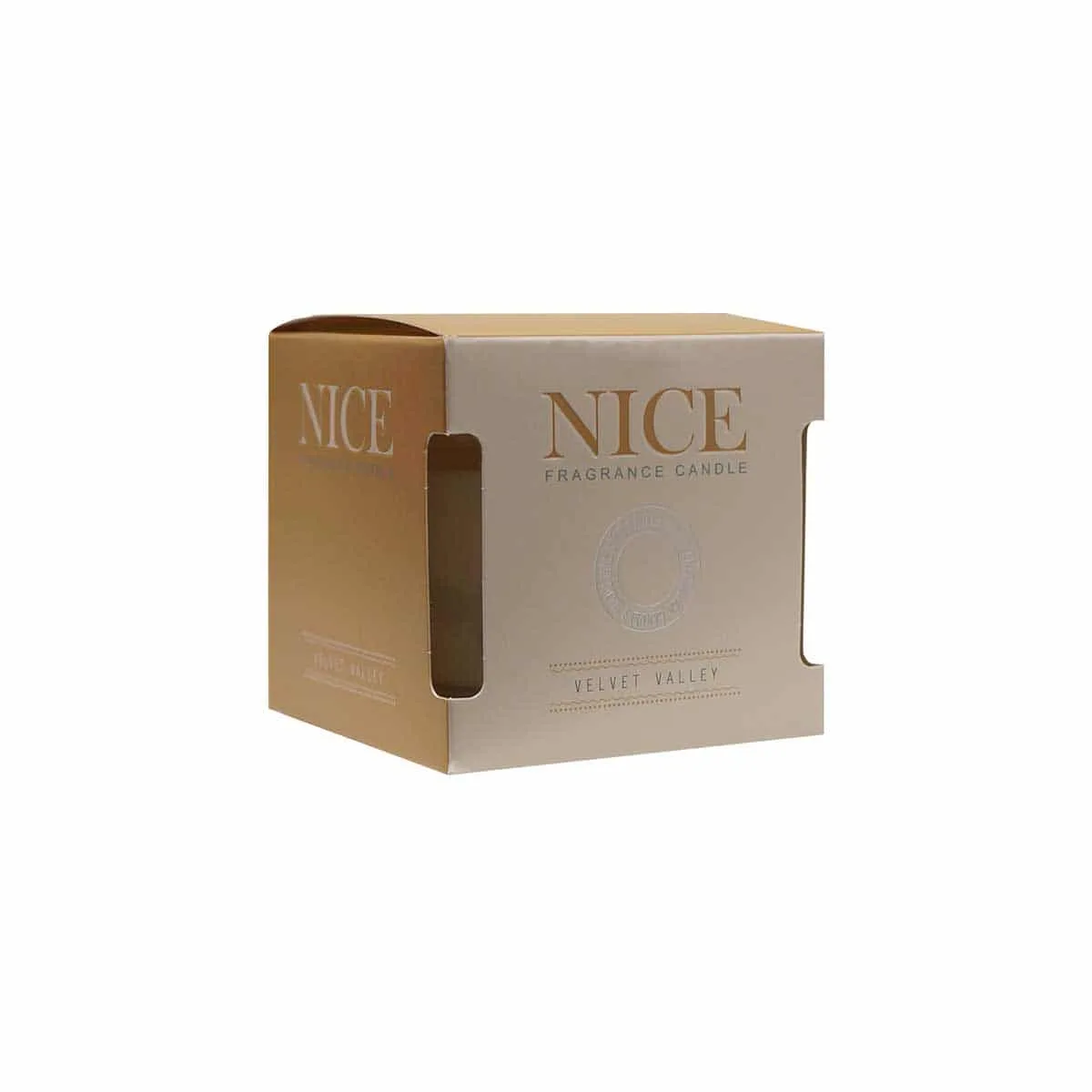 Stor glas "NICE" duft lys - Sand