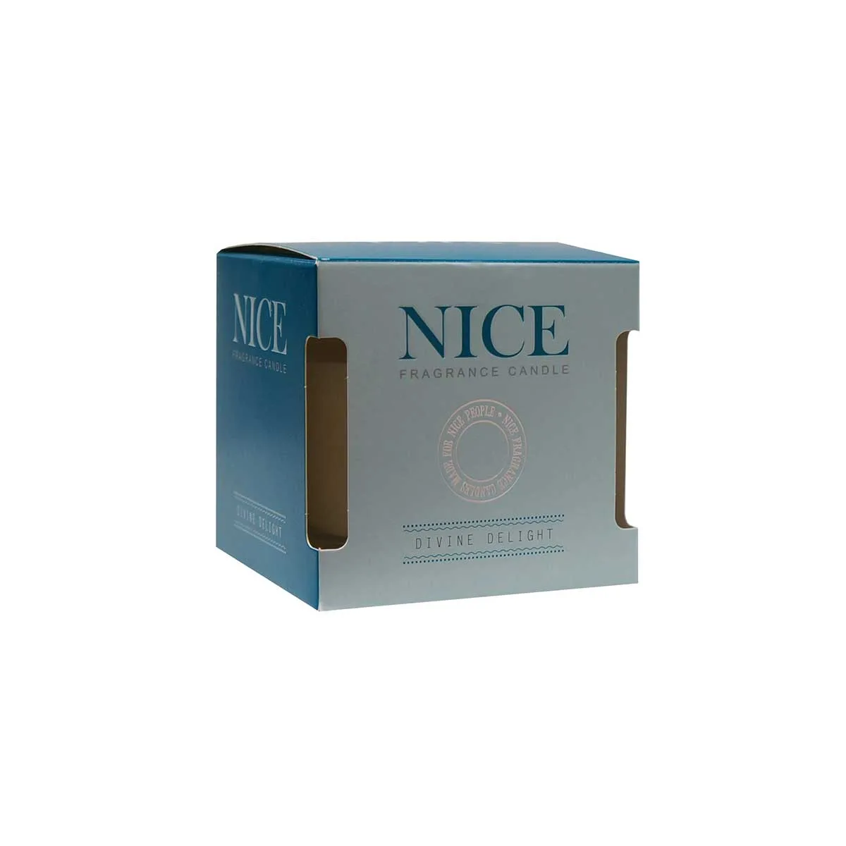 Stor glas "NICE" duft lys - Cerise