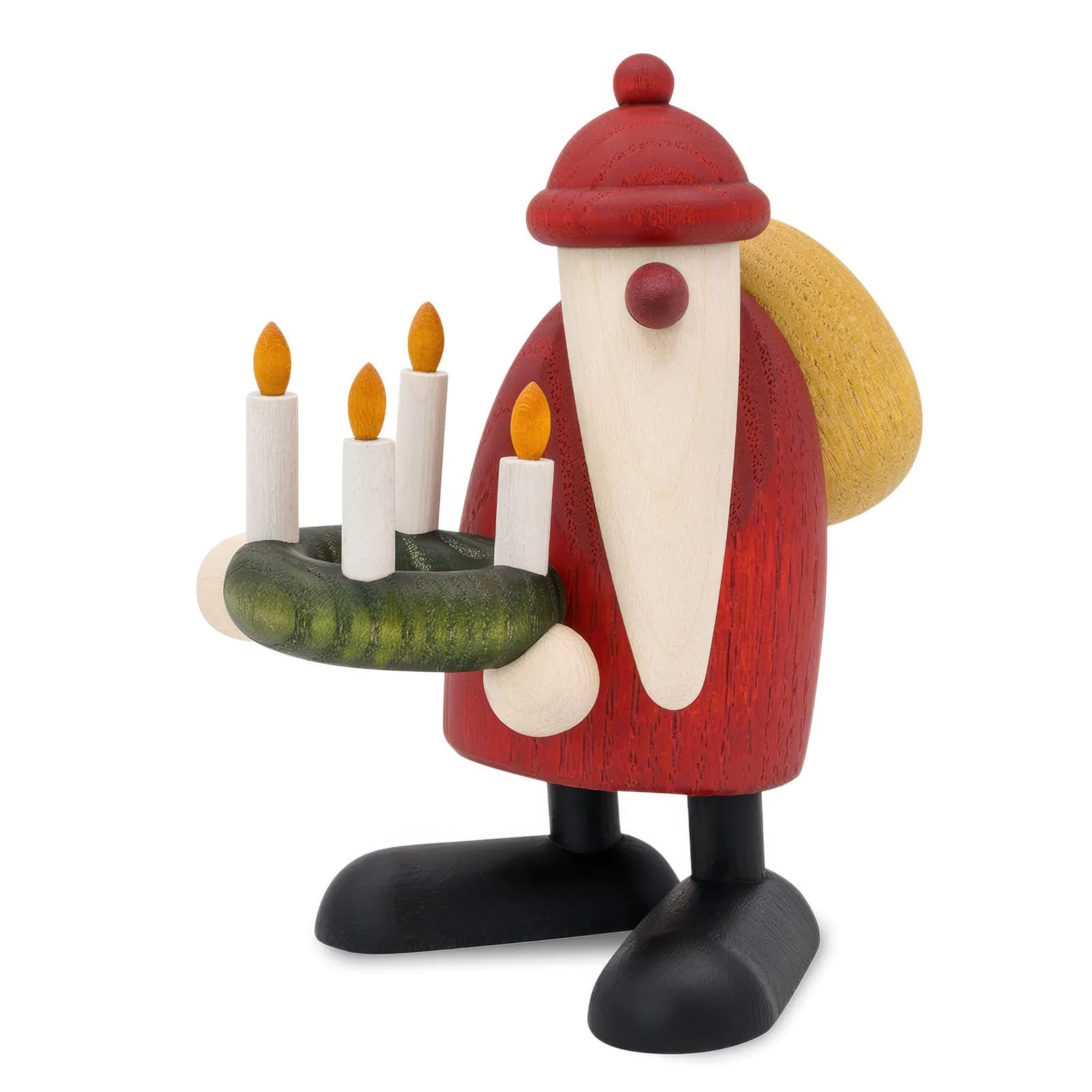 Julemand med adventskrans 9 cm